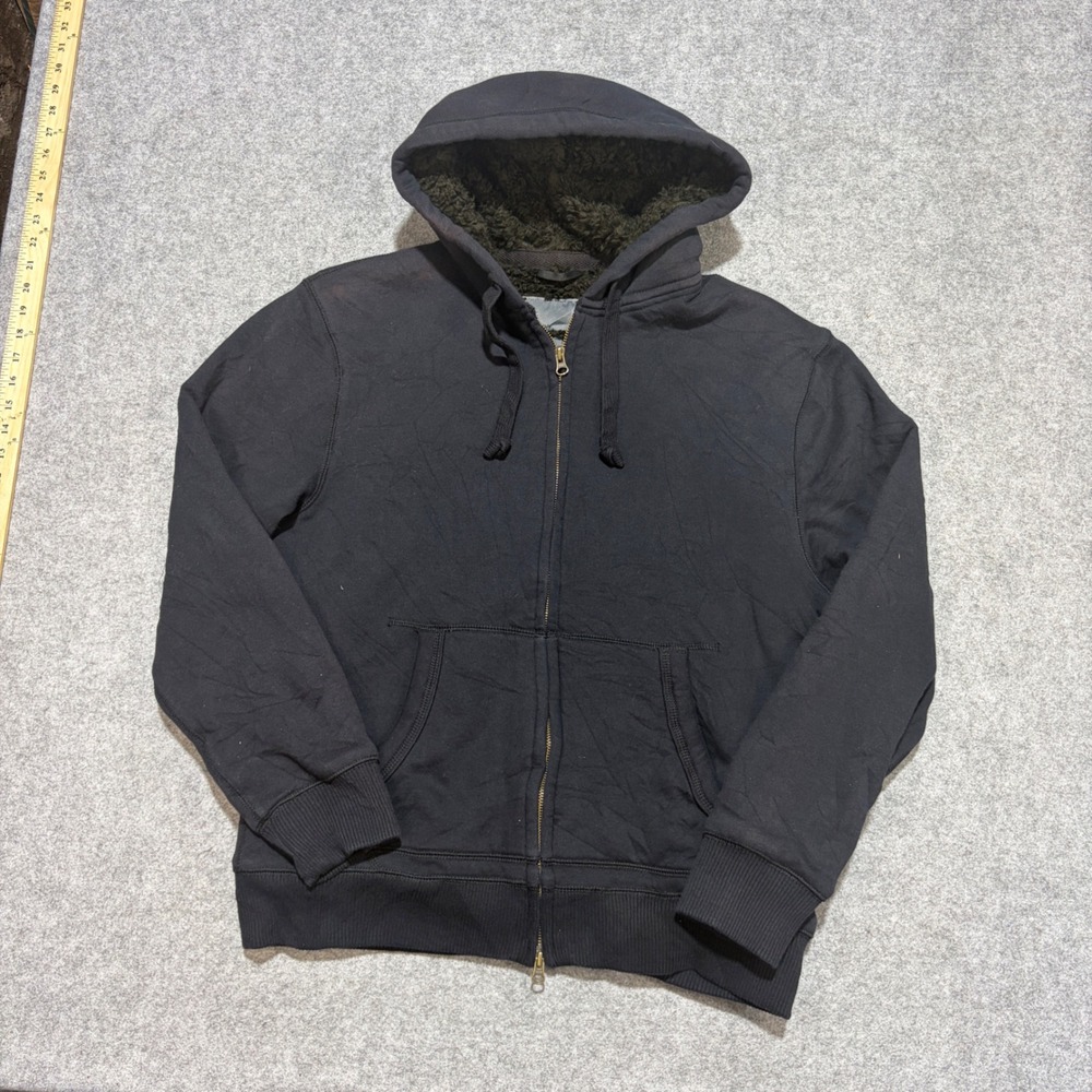 Old Navy Mens Sherpa Lined Full Zip Hoodie Navy Blue Large Sweatshirt